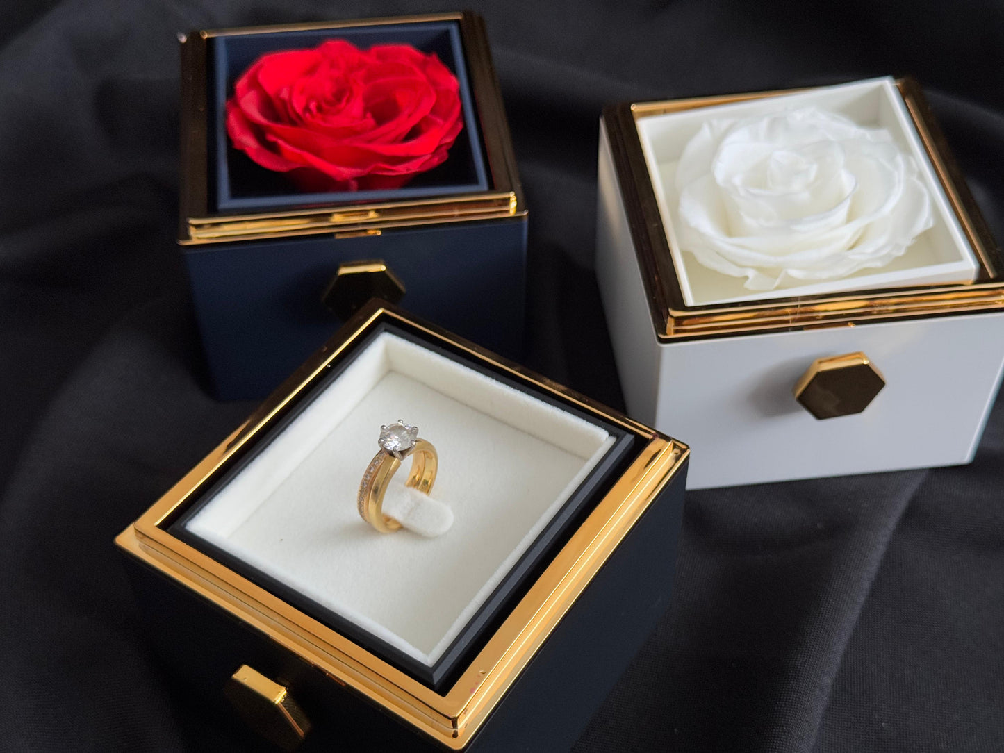 Florever Lasting Rotating Flower & Jewelry Box
