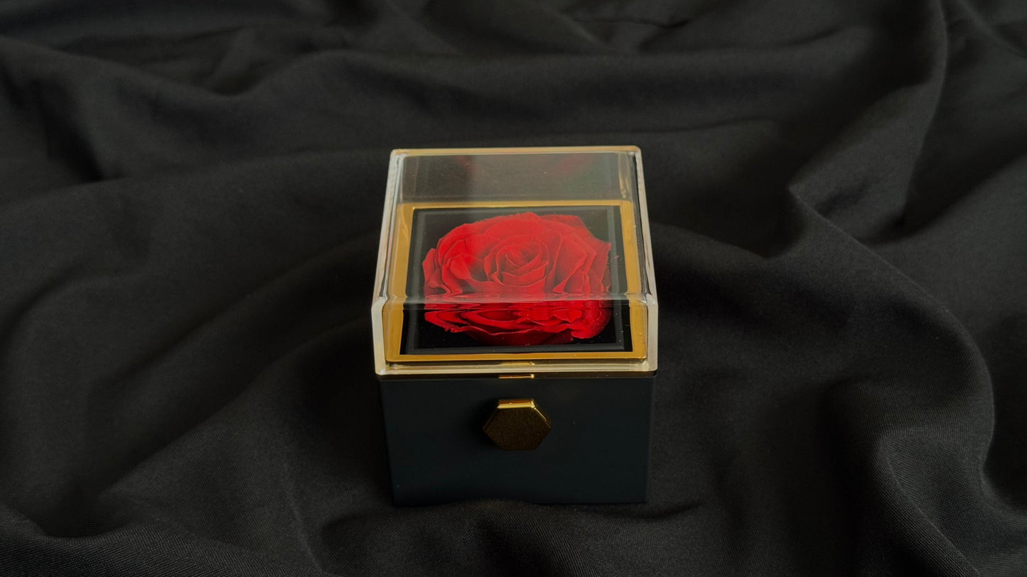 Florever Lasting Rotating Flower & Jewelry Box